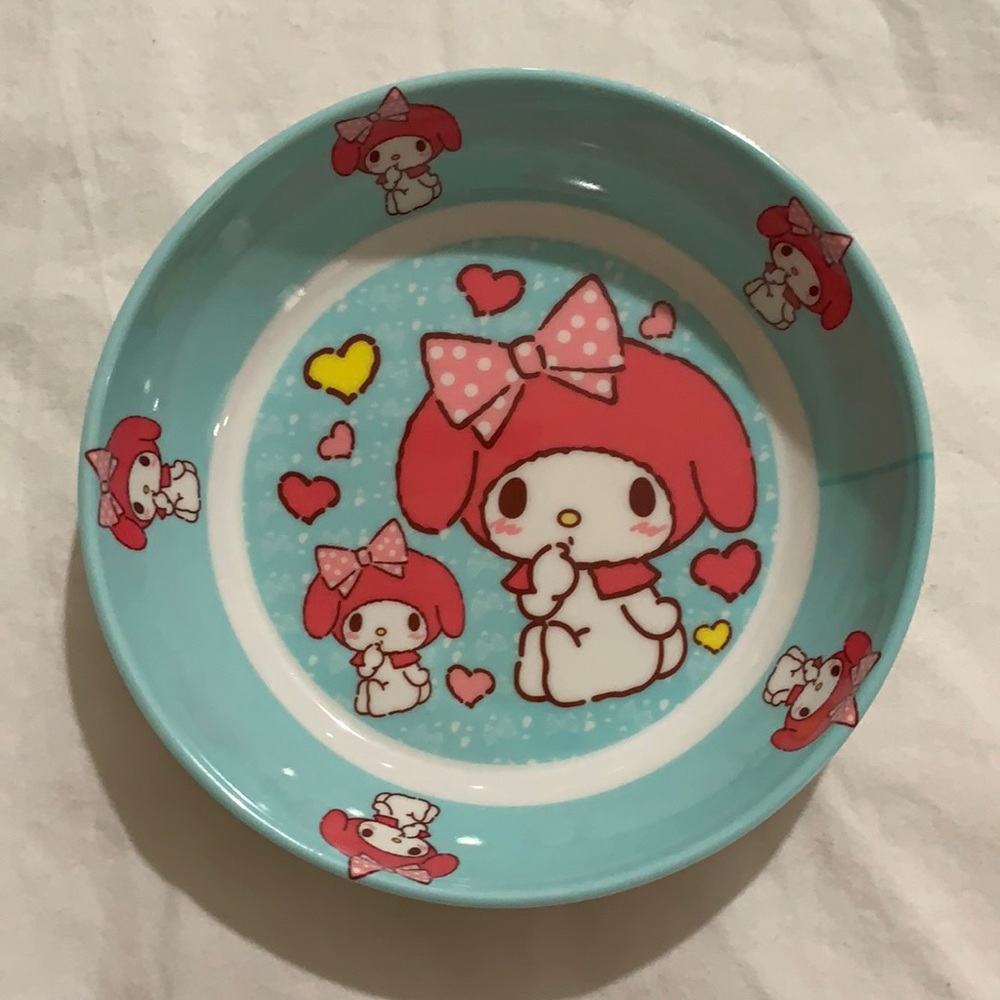 Blue and Pink My Melody Sanrio Small Shallow Bowl
